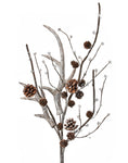 Pick - Frosted Antler Cone Clear Bead Spray - 35"