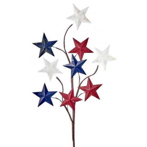 28" METAL ANTIQUE COUNTRY STARS SPRAY