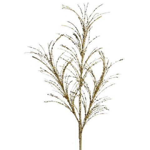 34" Glitter Pampas Grass Spray - Gold