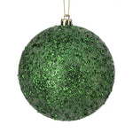 4" BEADED METALIC BALL ORNAMENT - Choose from 3 colors