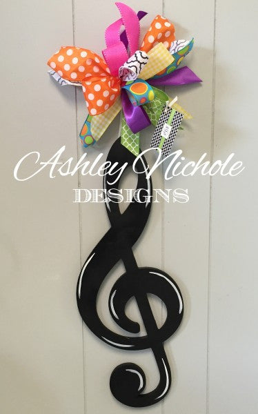 Music Treble Clef Door Hanger