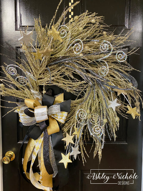 New Years Party Time Wreath