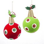 Large Dot Ornaments with Gold Cone - Choose from 2 designs