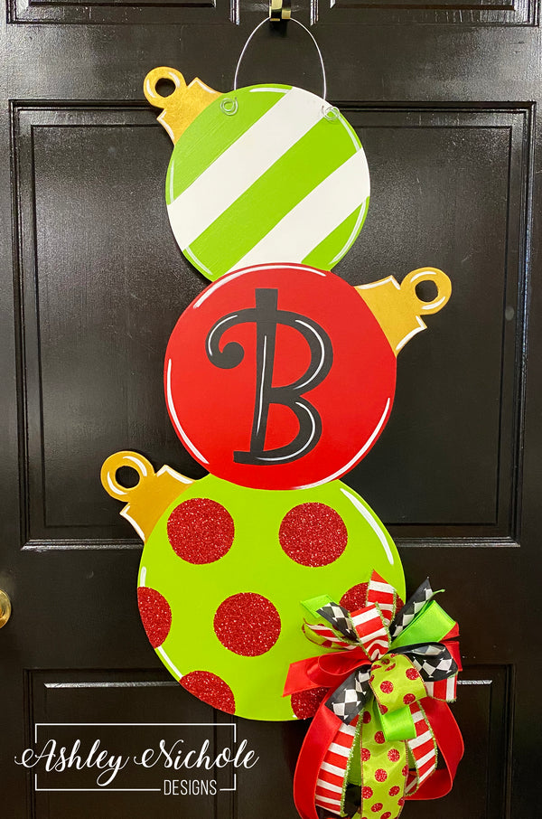 Ornament Stack WHIMSICAL Christmas Door Hanger – AshleyNichole Designs
