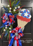 Patriotic Ice Cream Cone Wreath