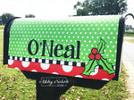 Holly Berry-Christmas-Last Name Vinyl Mailbox Cover