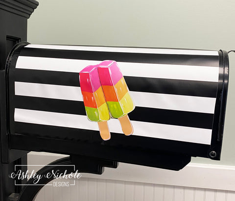 Popsicle - Sherbet - Magnetic Vinyl Mailbox Cover