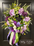 Purple Passion Hydrangea Wreath