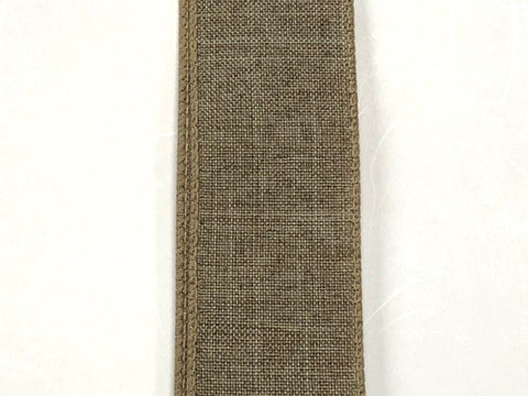 Natural Burlap Wired Ribbon - 1.5" x 50yds