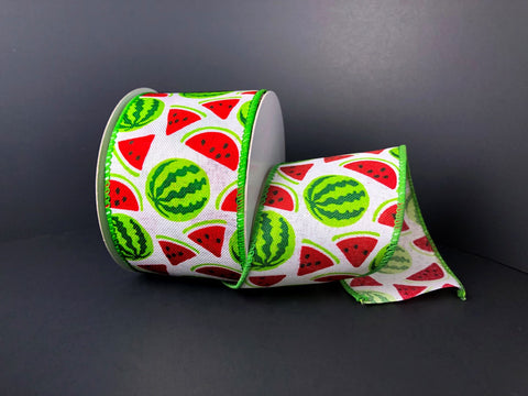 Watermelons Wired Edge - 2.5" - 10 YDS