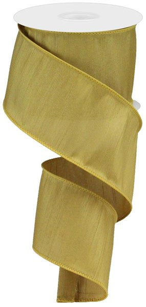 Gold Dupioni Wired Ribbon - 2.5" x 10yds