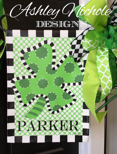Four Leaf Clover St. Patrick's Day - Vinyl Garden Flag