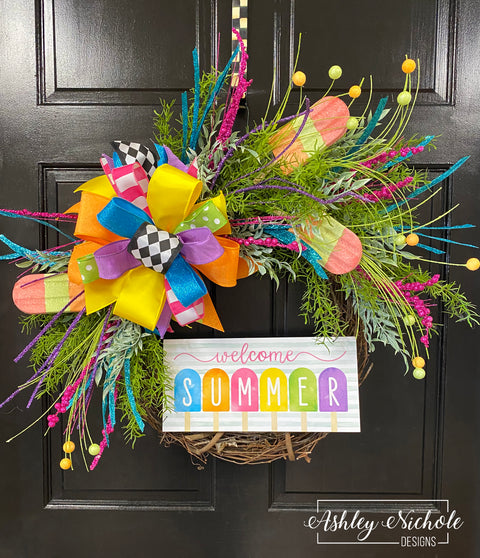 Sweet Summer Popsicle Welcome Wreath