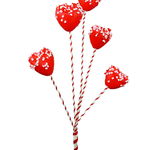 Sprinkle Heart Marshmallow Spray x 5 - RED