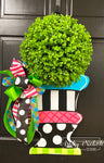 Topiary - Spring - Colorful- Door Hanger