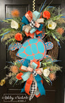 Turtle and Florals Wreath - Large Round