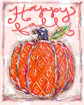 Happy Fall Orange Pumpkin Canvas Frame