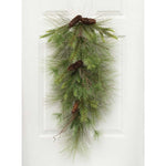 MONTANA MIX BOUGH WITH REAL PINECONES AND FAUX TWIGS Lantern Swag