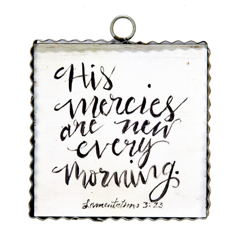 Lamentations 3:23 Sign-Mini Gallery Charm
