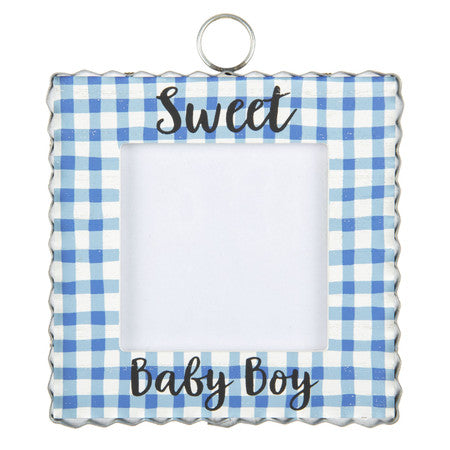 Mini Baby Boy Photo Frame Charm