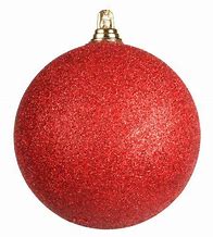 100mm Glitter Ball Ornament - Red