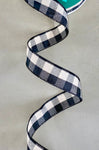 Black & Neutral Buffalo Check Wired Ribbon - 1.5" x 50yds