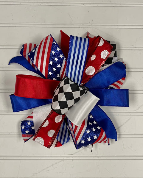 Patriotic-Bow-Medium Puff