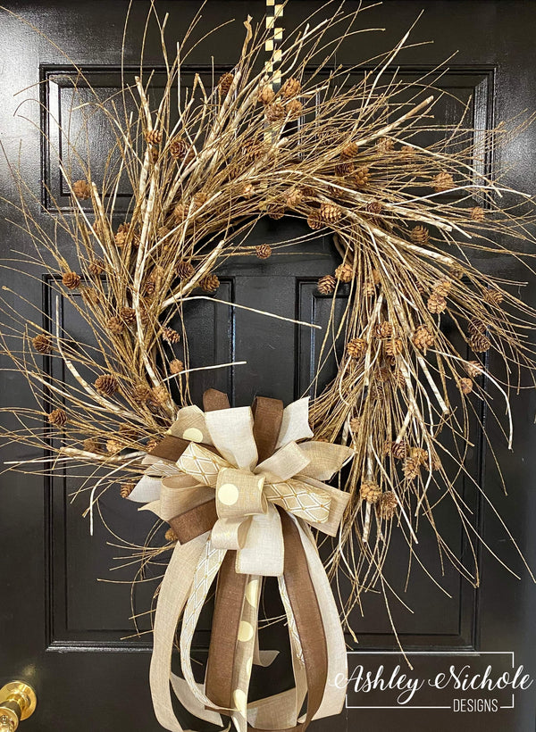 How to Make a Deco Mesh Wreath - The Birch Cottage