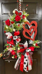 Double Glitter Hearts Valentine Wreath