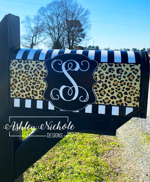 Leopard Print - Magnetic Vinyl Mailbox Cover