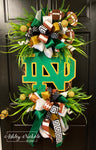 School Spirit Football Wreath - Collegiate Font